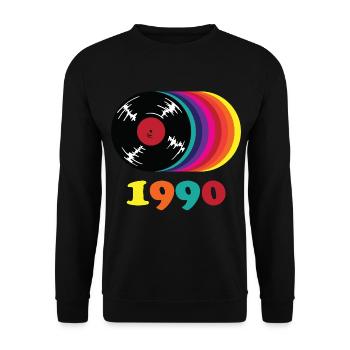 Millésime 1990 - Sweat-shirt Unisexe - noir - Devant - Alina (178cm) & Michal (187cm)