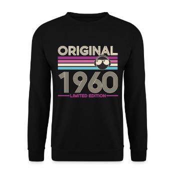 Limited Edition 1960 Retro Original - Unisex Sweatshirt - black - Front - Alina (178cm) & Michal (187cm)