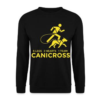 Canicross Running with Dog - Unisex Sweatshirt - black - Front - Alina (178cm) & Michal (187cm)