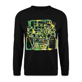Roots Dub Reggae Soundsystem - Unisex Pullover - Schwarz - Vorne - Alina (178cm) & Michal (187cm)