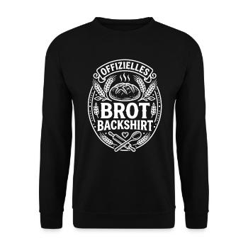 Offizielles Brot Backshirt - Unisex Pullover - Schwarz - Vorne - Alina (178cm) & Michal (187cm)