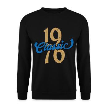 Vintage 1976 - Unisex Pullover - Schwarz - Vorne - Alina (178cm) & Michal (187cm)