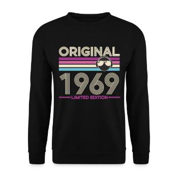 Original 1969 Édition Vintage - Sweat-shirt Unisexe - noir - Devant - Alina (178cm) & Michal (187cm)