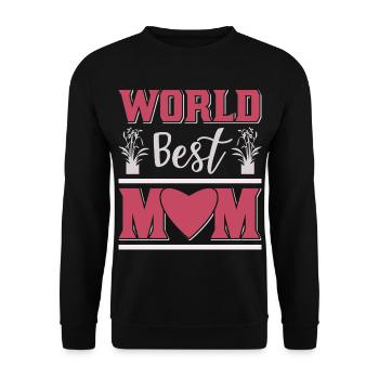 Weltbestes Muttertagsgeschenkhemd - Unisex Pullover - Schwarz - Vorne - Alina (178cm) & Michal (187cm)