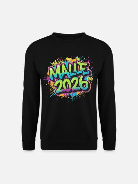 Malle 2026 Graffiti Mallorca - Unisex Pullover - Schwarz