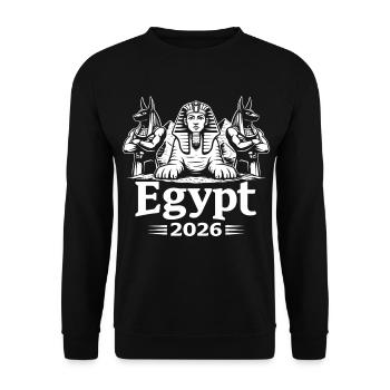 Egypt 2026 Sphinx Pharaoh Pyramids Egypt Tour - Unisex Sweatshirt - black - Front - Alina (178cm) & Michal (187cm)