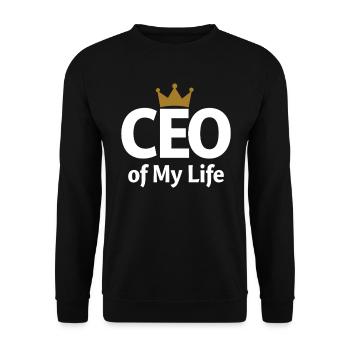 Déclaration du PDG de My Life Krone - Sweat-shirt Unisexe - noir - Devant - Alina (178cm) & Michal (187cm)