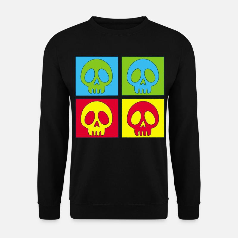 Skulls and four-colour printing - Unisex Sweatshirt - black