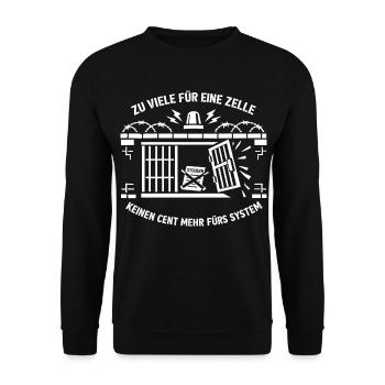 Zu Viele Für Eine Zelle - Unisex Pullover - Schwarz - Vorne - Alina (178cm) & Michal (187cm)