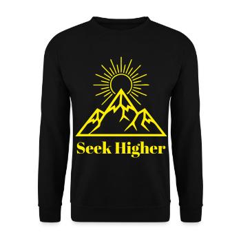 Seek Higher Summit Glow - Unisex Sweatshirt - black - Front - Alina (178cm) & Michal (187cm)