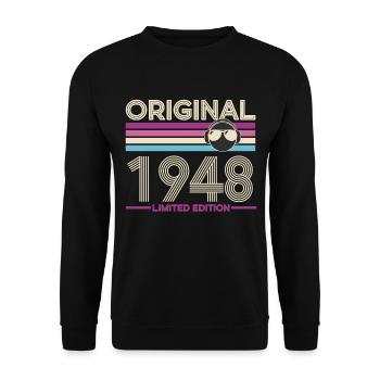 Original 1948 Limited Edition - Unisex Sweatshirt - black - Front - Alina (178cm) & Michal (187cm)