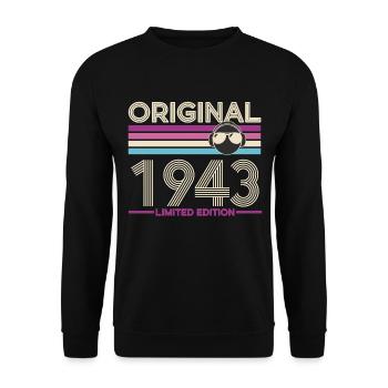 Original 1943 Edition Retro - Sweat-shirt Unisexe - noir - Devant - Alina (178cm) & Michal (187cm)