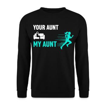 Ta tante Ma tante - Sweat-shirt Unisexe - noir - Devant - Alina (178cm) & Michal (187cm)