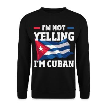 Cuba Pride & Home - Design du drapeau de Cuba - Sweat-shirt Unisexe - noir - Devant - Alina (178cm) & Michal (187cm)