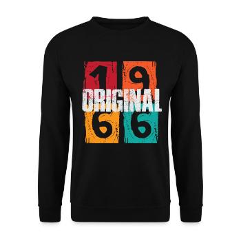 Original 1966 - Unisex Pullover - Schwarz - Vorne - Alina (178cm) & Michal (187cm)