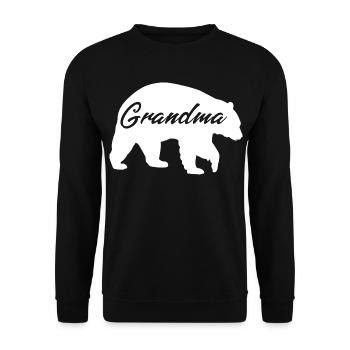 Grandma Bear Cute Gift Shirt - Unisex Sweatshirt - black - Front - Alina (178cm) & Michal (187cm)