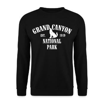 Grand Canyon Est 1919 National Park - Unisex Sweatshirt - black - Front - Alina (178cm) & Michal (187cm)