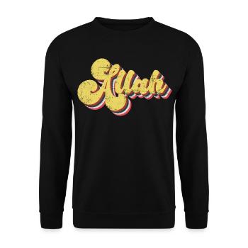 Allah Vintage - Unisex Sweatshirt - black - Front - Alina (178cm) & Michal (187cm)