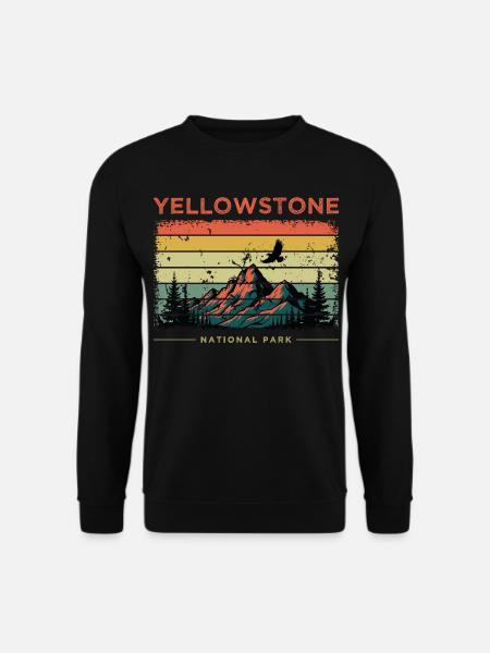 Yellowstone National Park Retro - Unisex Sweatshirt - black