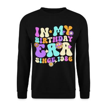 Cadeau rétro vintage pour 40 ans - Sweat-shirt Unisexe - noir - Devant - Alina (178cm) & Michal (187cm)