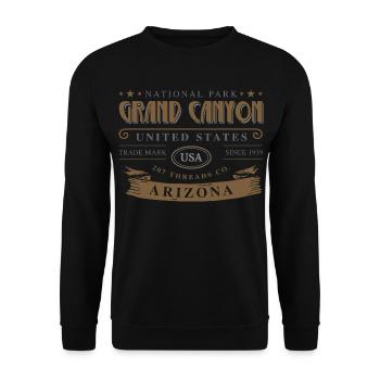 Nationalpark Grand Canyon, USA, Arizona - Unisex Pullover - Schwarz - Vorne - Alina (178cm) & Michal (187cm)