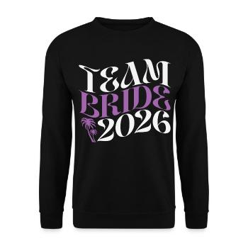 Team Bride Hen Party 2026 - Unisex Sweatshirt - black - Front - Alina (178cm) & Michal (187cm)