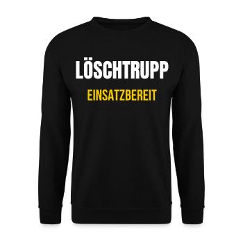 Löschtrupp Einsatzbereit – T‑Shirt - Unisex Pullover - Schwarz - Vorne - Alina (178cm) & Michal (187cm)
