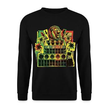 Jungle Dancehall Soundsystem - Unisex Pullover - Schwarz - Vorne - Alina (178cm) & Michal (187cm)