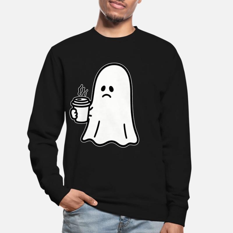Geist Kaffee Halloween Süßes oder Saures Unisex Pullover