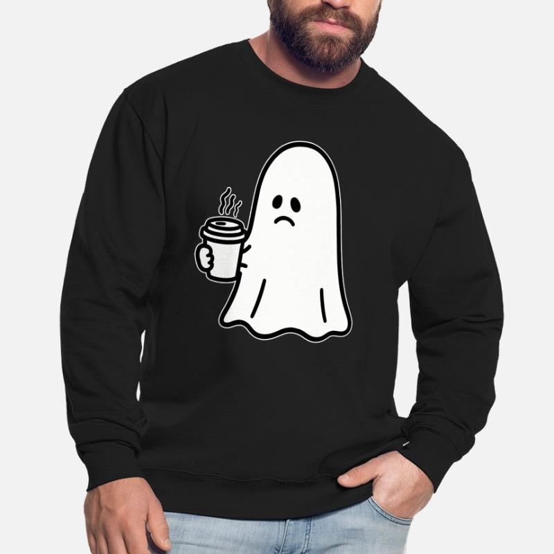 Geist Kaffee Halloween Süßes oder Saures Unisex Pullover