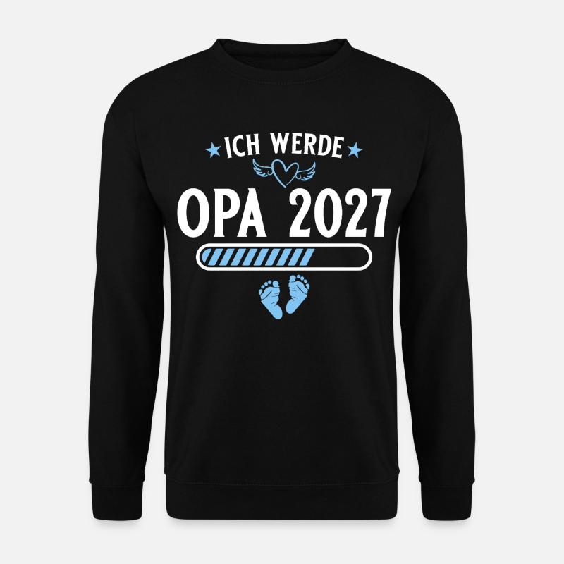 Ich werde Opa 2027 – Schwangerschaft Verkündung - Unisex Pullover - Schwarz
