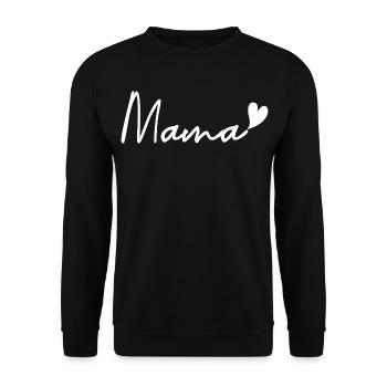 Mama – Muttertag - Unisex Pullover - Schwarz - Vorne - Alina (178cm) & Michal (187cm)
