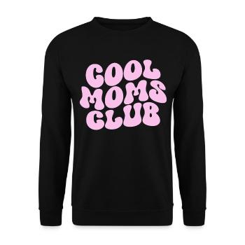 Club des mamans cool - Cadeau de maman pour la fête des mères - Sweat-shirt Unisexe - noir - Devant - Alina (178cm) & Michal (187cm)