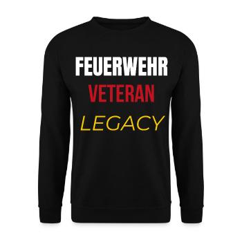 Feuerwehr Veteran – Legacy T‑Shirt - Unisex Pullover - Schwarz - Vorne - Alina (178cm) & Michal (187cm)