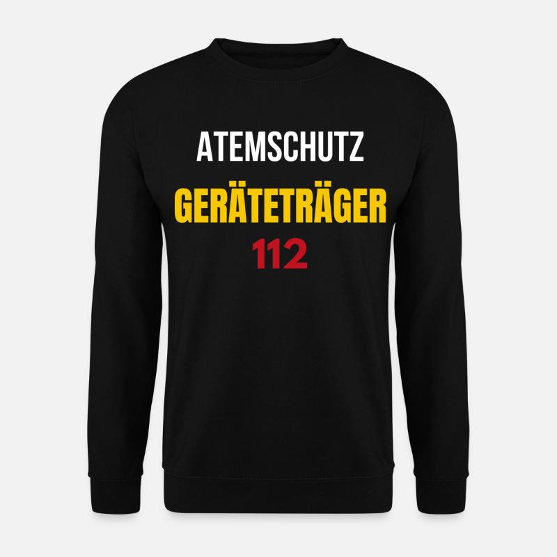 Atemschutzgeräteträger 112 Feuerwehr T‑Shirt - Unisex Pullover - Schwarz