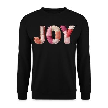 Joy, Joie Joy, Cadeaux Patchwork - Sweat-shirt Unisexe - noir - Devant - Alina (178cm) & Michal (187cm)