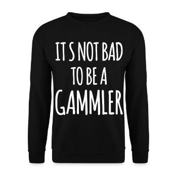 Gammler Chiller Lustiger Spruch - Unisex Pullover - Schwarz - Vorne - Alina (178cm) & Michal (187cm)