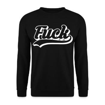 Fuck Retro Script - Unisex Sweatshirt - black - Front - Alina (178cm) & Michal (187cm)