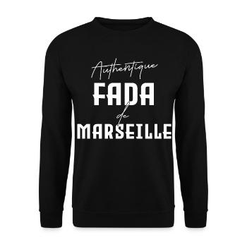 Fada de Marseille Humour Marseillais sud Provence - Sweat-shirt Unisexe - noir - Devant - Alina (178cm) & Michal (187cm)
