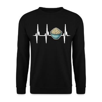 I love ricotta cheese - Unisex Sweatshirt - black - Front - Alina (178cm) & Michal (187cm)