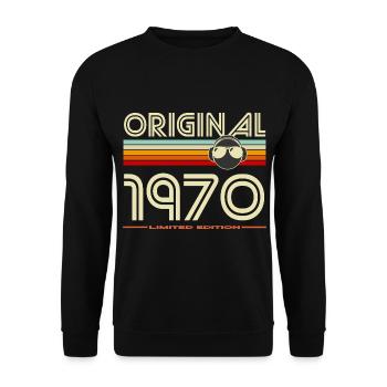 Original 1970 Retro Limited Edition - Unisex Sweatshirt - black - Front - Alina (178cm) & Michal (187cm)