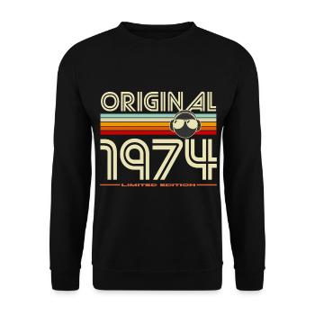 Original 1974 Retro Edition - Unisex Sweatshirt - black - Front - Alina (178cm) & Michal (187cm)