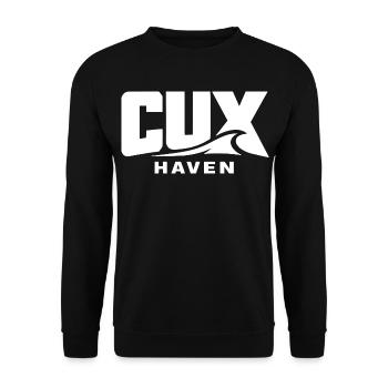 CUXHAVEN – Moderne, puissant, nordique - Sweat-shirt Unisexe - noir - Devant - Alina (178cm) & Michal (187cm)