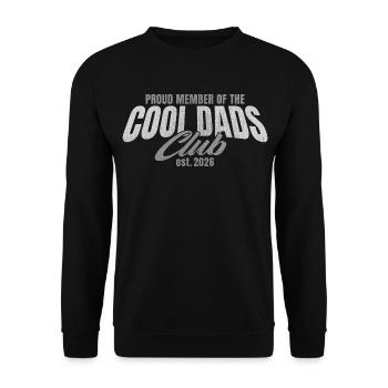 Cool Dads Club - Dad 2026 Gift - Unisex Sweatshirt - black - Front - Alina (178cm) & Michal (187cm)