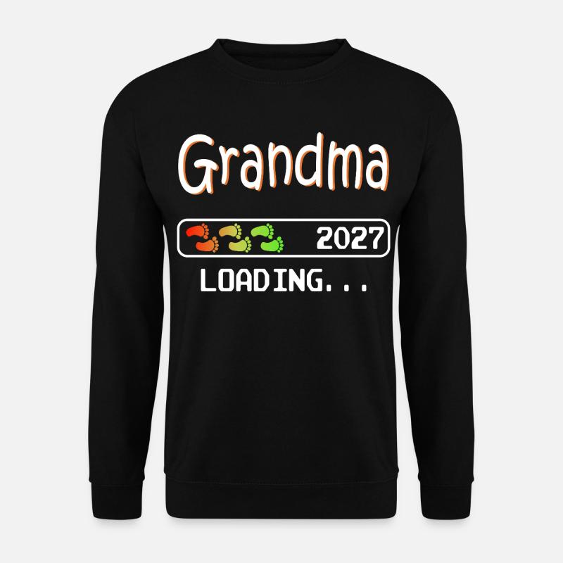 Werdende Oma 2027 loading zukünftige Großmutter - Unisex Pullover - Schwarz