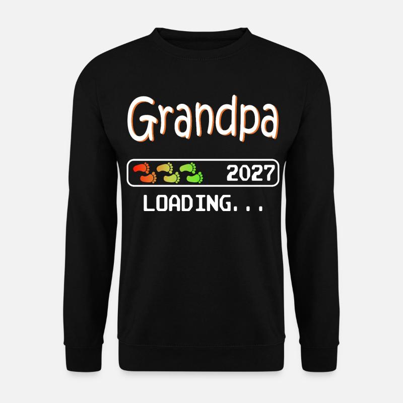 Grandpa-to-be 2027 loading future grandfather - Unisex Sweatshirt - black