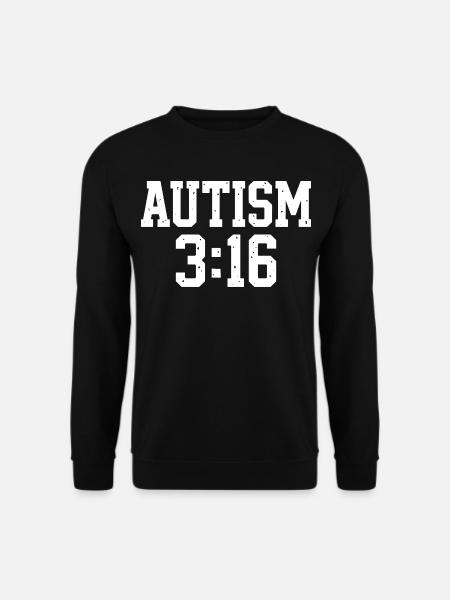 Autism Acceptance Typography - Unisex Sweatshirt - black