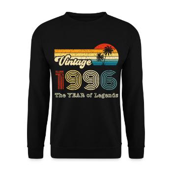 Vintage 1996 - Unisex Sweatshirt - black - Front - Alina (178cm) & Michal (187cm)