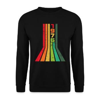 Vintage 1976 - Unisex Pullover - Schwarz - Vorne - Alina (178cm) & Michal (187cm)