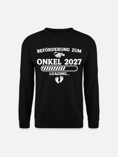 Beförderung zum Onkel 2027 – Schwangerschaft - Unisex Pullover - Schwarz